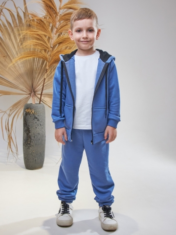 328-ДЖ. Костюм детский  на молнии, джинса хлопок 65%, 35% ПЭ, 3-х нитка без начеса 98,104,110,116